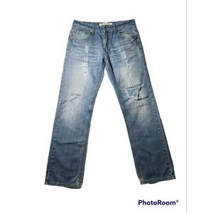 Agile Distressed 32x31 Men's Straight Leg Grunge Jeans See Pictures